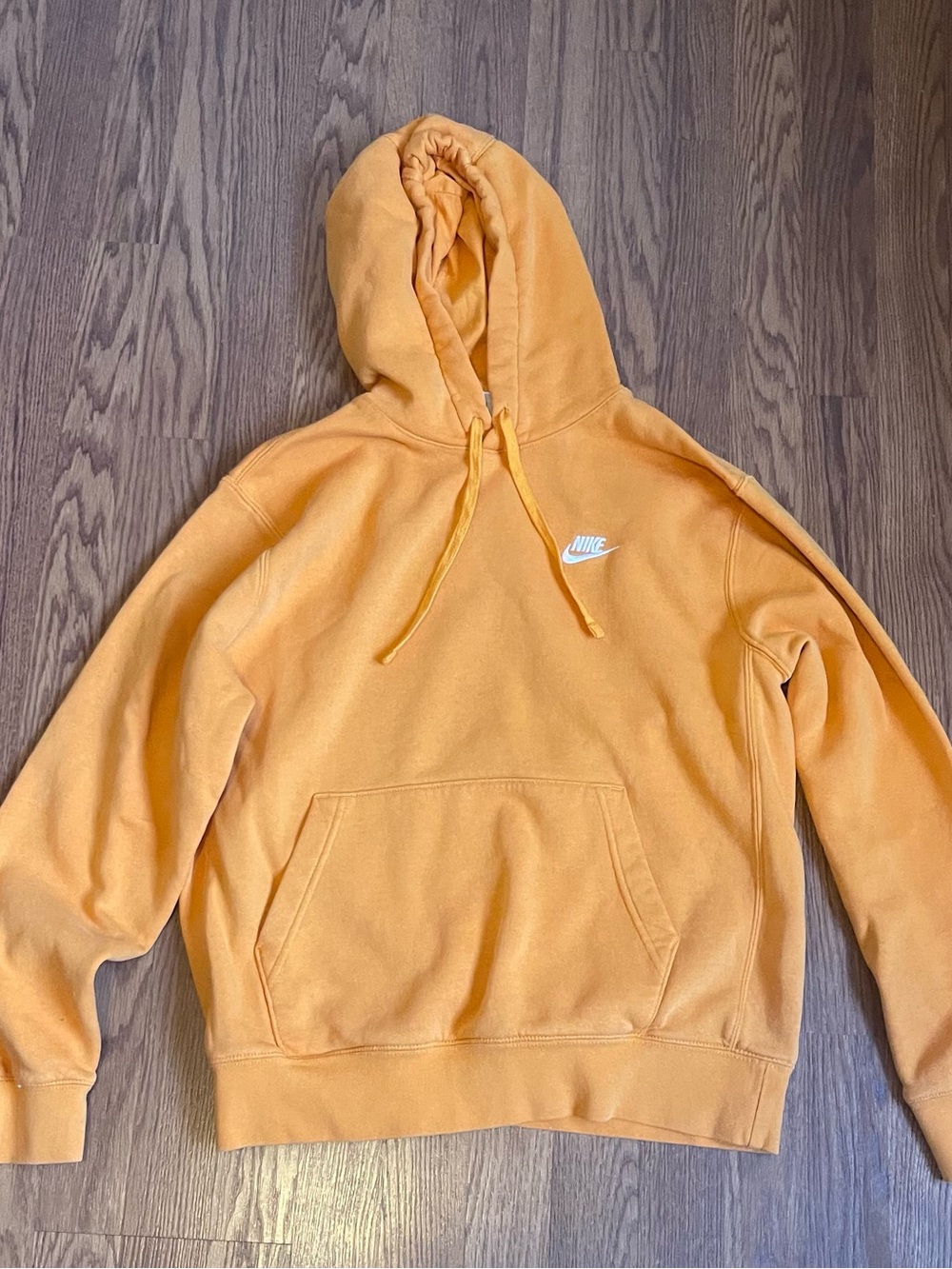 Nike Men's Yellow-Orange Crewneck Hoodie
